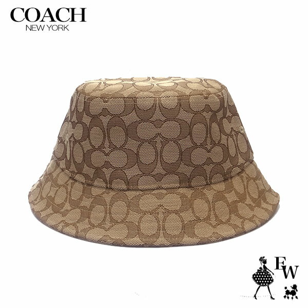 コーチ　シグネチャー　バケットハット　MＬ 美品 COACH コーチ シグネチャーバケットハット M/L - メルカリ