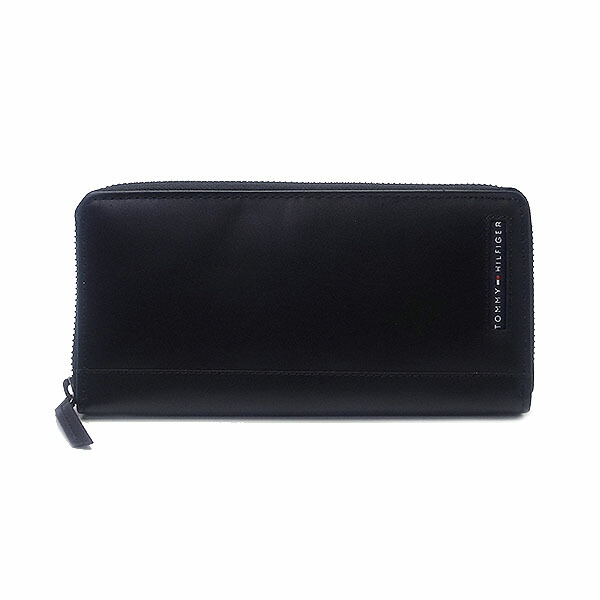 トミーヒルフィガー 財布 メンズ 長財布 ラウンドジップ TOMMY HILFIGER 31TL13X025 BK 小銭入れ付き ブラック エクセルワールド 誕生日 ギフト プレゼントにも 父の日ギフトに