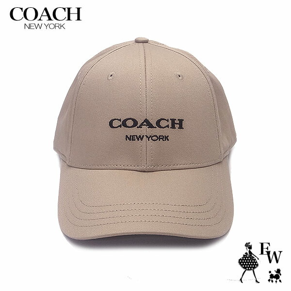COACH ベージュ ロゴパターン キャップ　コーチ COACH - 新品 コーチ COACH キャップ ベースボールハットの通販