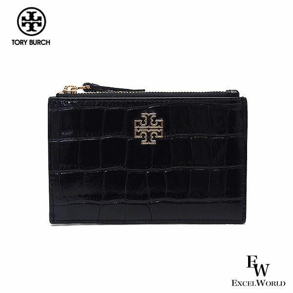 トリーバーチ 財布 141067 001 TORY BURCH アウトレット コインケース カードケース ブリテン クロコ調 エンボスレザー ブラック エクセルワールド レディース ブランド プレゼントにも