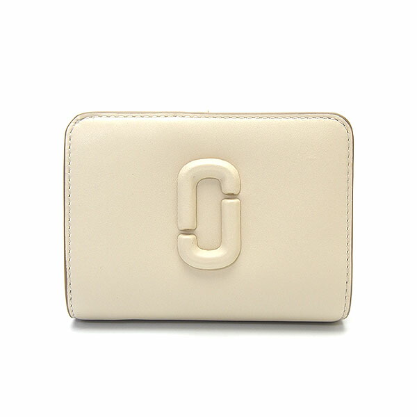 マークジェイコブス 財布 2S4SMP007S02 123 MARC JACOBS アウトレット 二つ折り財布 ミニ財布 クラウドホワイト エクセルワールド 誕生日 ギフト プレゼントにも レディース ウォレット ブランド