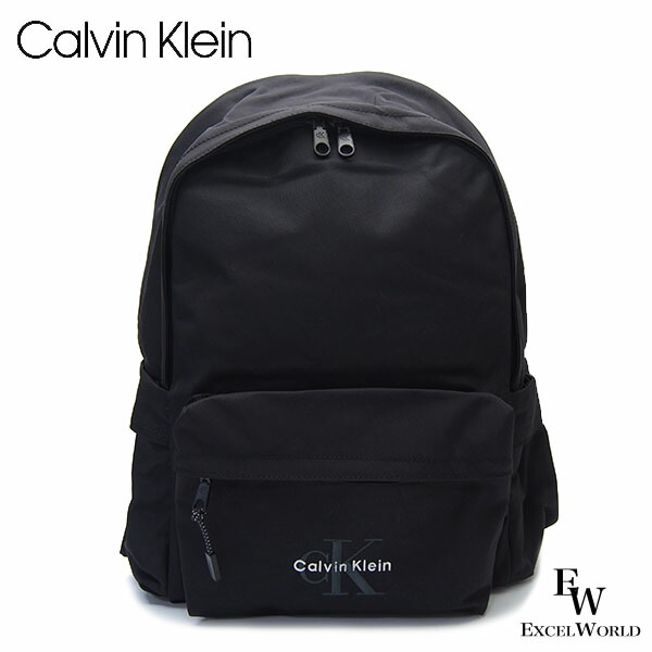 【新品】  リュック バッグ 黒 カルバンクライン 大容量 Calvin Klein（カルバン・クライン） バックパック メンズ レディース