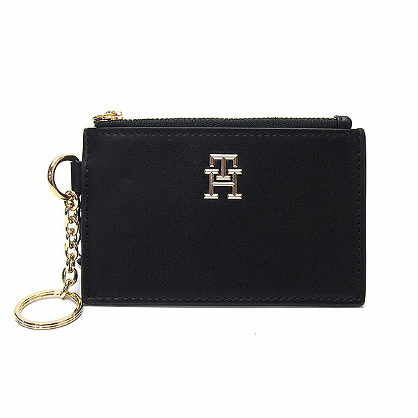 トミーヒルフィガー 財布 69JA575 001 TOMMY HILFIGER コインケース 小銭入れ キーリング レザー ブラック エクセルワールド 誕生日 ギフト プレゼントにも メンズ レディース ブランド