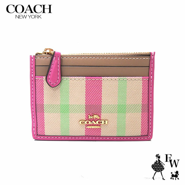 コーチ職 コインケース CBL88 IMPMC COACH 逃げ口 手がかり輪っか付き添い人 照合のしるし 御釣り入れ サクラ色マルチ エクセルワールド レディース ブランド名 差し上げ物にも