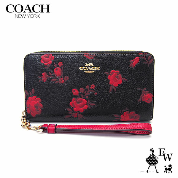 コーチ職 紙入れ CCL36 IMYEM COACH 逃げ口 長紙入れ ラウンドジップ フローラル 刷り上げる 黒いこと×赤いこと エクセルワールド 生まれ落ちる日 差し上げ物 差し上げ物にも レディース ブランド名 ウォレット