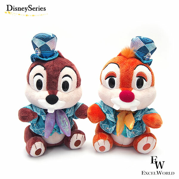 チップとデール ぬいぐるみ スパークリング・ジュビリー ディズニー25周年 ジュビリーブルーのグッズ ディズニーシー限定グッズ ギフト プレゼントにも|エクセルワールド