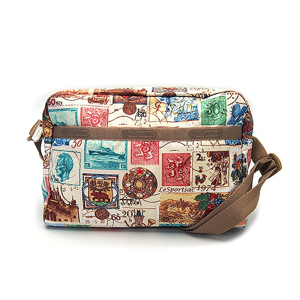 レスポートサック バッグ 2434 HD55 LeSportsac ショルダーバッグ ダニエラ クロスボディ ポステージ プリント ブラウン レディース ブランド エクセルワールド 誕生日 ギフト プレゼントにも かわいい|エクセルワールド