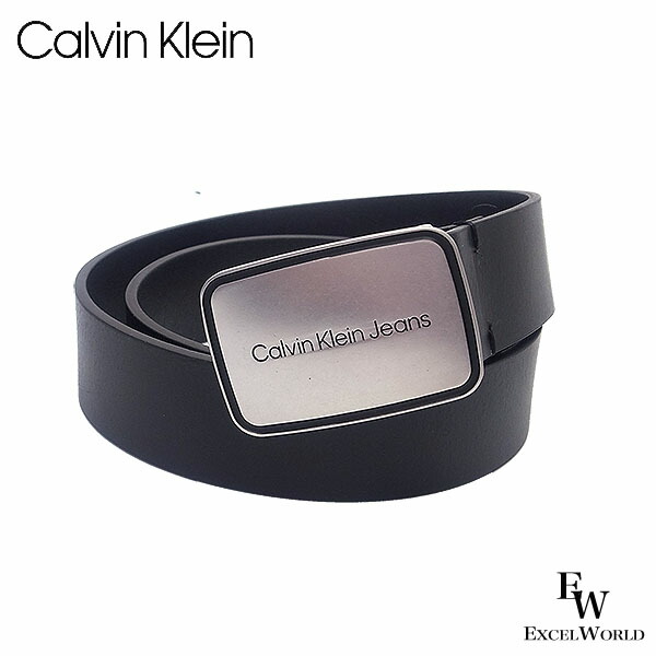 カルバンクライン ベルト Calvin Klein 4100 1002 001 プレート ラージ サイズ 38~40インチ メンズ 父の日ギフトにも ブラック エクセルワールド ギフト プレゼントにも ブランド トート おしゃれ かっこいいバッグ バック