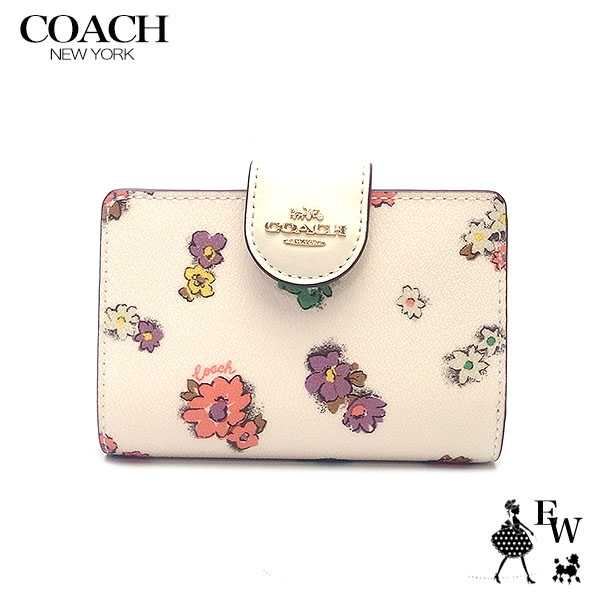 コーチ 二つ折り財布 レディース COACH Wallet チョーク ウォレット