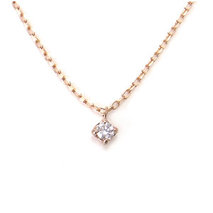K10 PG ダイヤモンド ネックレス 0.03ct 512762 エクセルワールド ギフト プレゼントにも おしゃれ アクセサリー