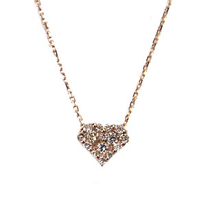K10 PG Glamorous Lady ネックレス ダイヤモンド 0.11ct LX00079 エクセルワールド ギフト プレゼントにも おしゃれ アクセサリー