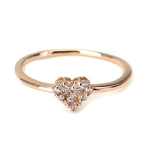 K10 PG Glamorous Lady リング ダイヤモンド 0.11ct LX00081 エクセルワールド ギフト プレゼントにも おしゃれ アクセサリー