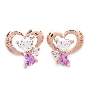 ピンキー＆ダイアン ピアス ピアス Pinky＆Dianne 52141 シルバー925 HEART Disco ハートディスコ ピンクゴールドコーティング エクセルワールド レディース ブランド 誕生日 ギフト プレゼントにも おしゃれ アクセサリー TP10