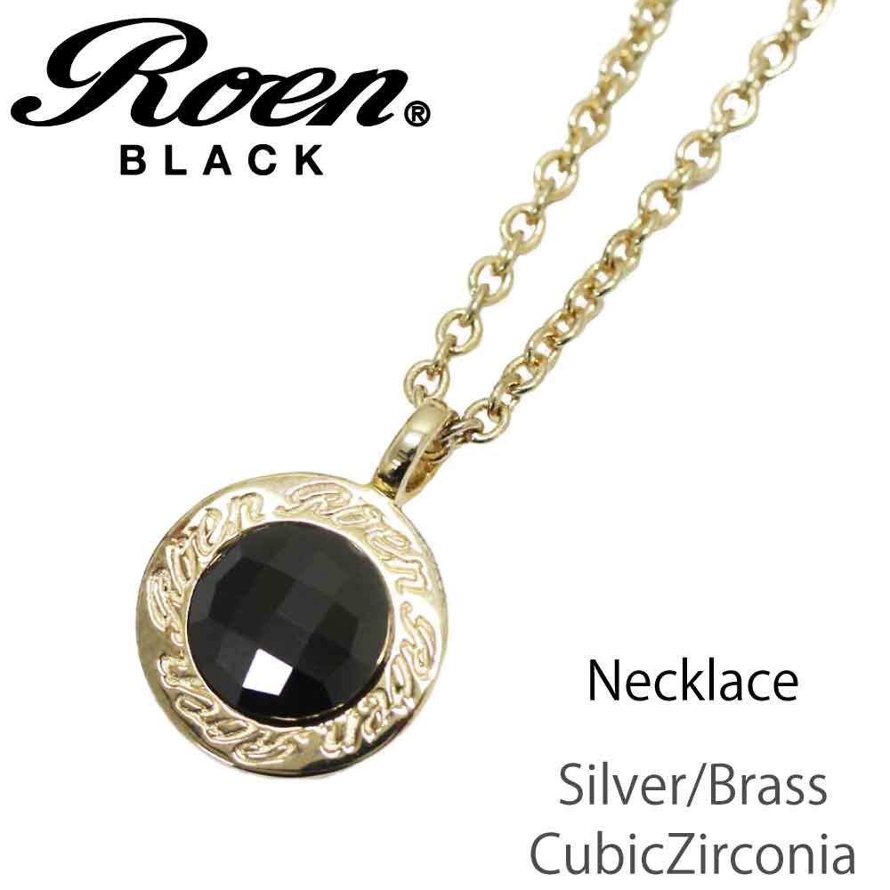 Roen Blackロエン アクセサリー メンズ ネックレス ペンダント スカル シルバー ゴールド キュービック ジルコニア プレゼント クリスマス ギフト TP5 父の日ギフトに