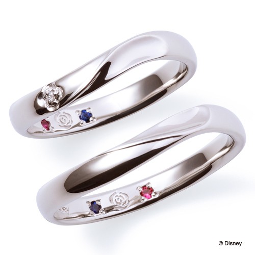 ザ キッス THE KISS ディズニーコレクション ディズニープリンセス ベル プラチナ マリッジ リング DI-7061104572ー7061104582 セット販売 ペアアクセならザキ ギフト プレゼントにも ブランド おしゃれ アクセサリー TP15