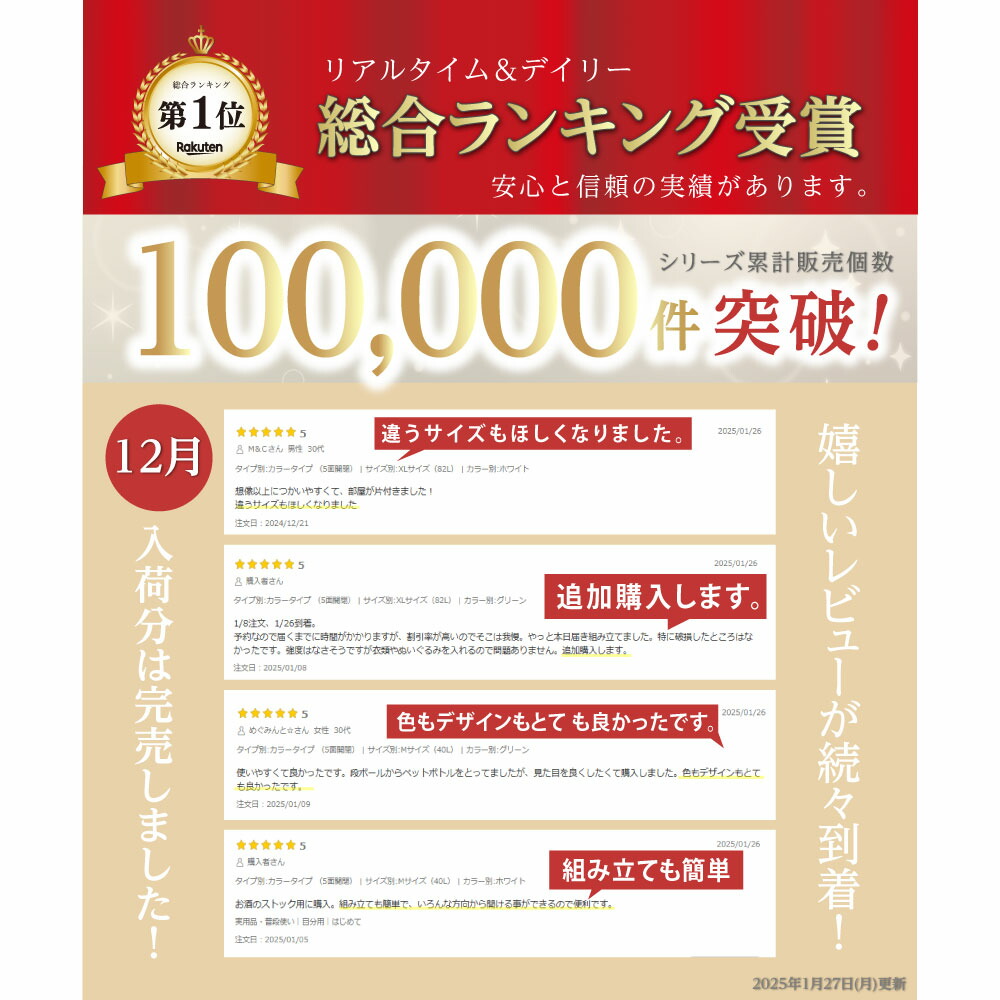 【楽天ランキング1位】総合1位 収納ボックス キャスター付き 5面開閉 折りたたみ 収納ケース フタ付き おしゃれ 中身が見える 衣装ケース 押入れ クローゼット 衣類 布団 積み重ね コンパクト 27L/40L/53L/82L f-00003