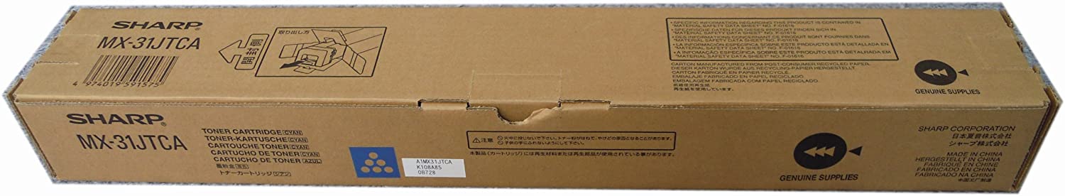 新品 メーカー 純正 SHARP シャープ MX-31JT トナー カートリッジ シアン MX-31JTCA 送料無料 4974019591575 MX-2301FN / MX-2600 / MX-2600FN / MX-2600FG / MX-3100 / MX-3100FG / MX-3100FN