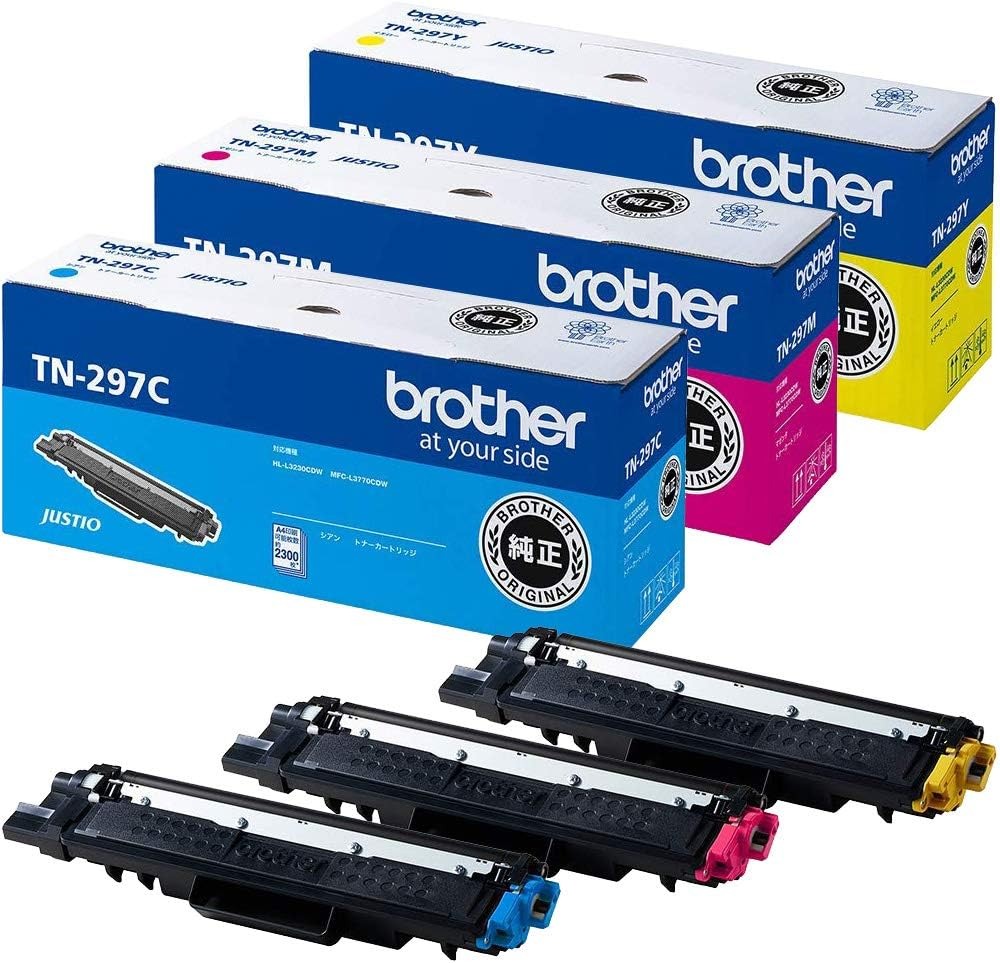 新品 Brother TN-297 大容量 3色 セット ブラザー TN-297C / TN-297M / TN-297Y トナー カートリッジ パソコン 周辺機器 PCサプライ 消耗品 プリンター メーカー 純正 送料無料 HL-L3230CDW MFC-L3770CDW