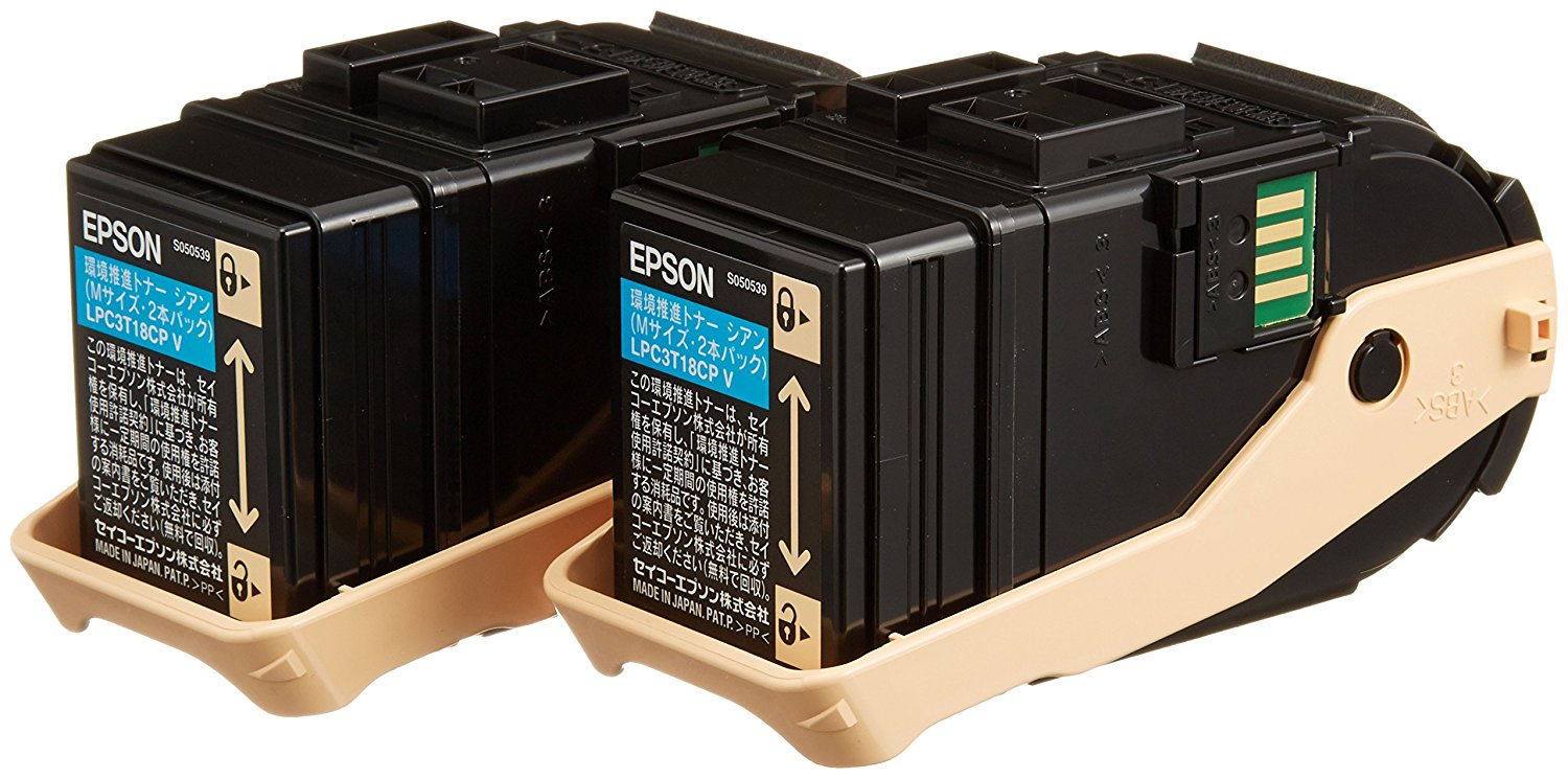 【楽天市場】【メーカー純正】 新品 EPSON エプソン 環境推進トナー Mサイズ LPC3T18CPV シアン 2個入りLP-S7100