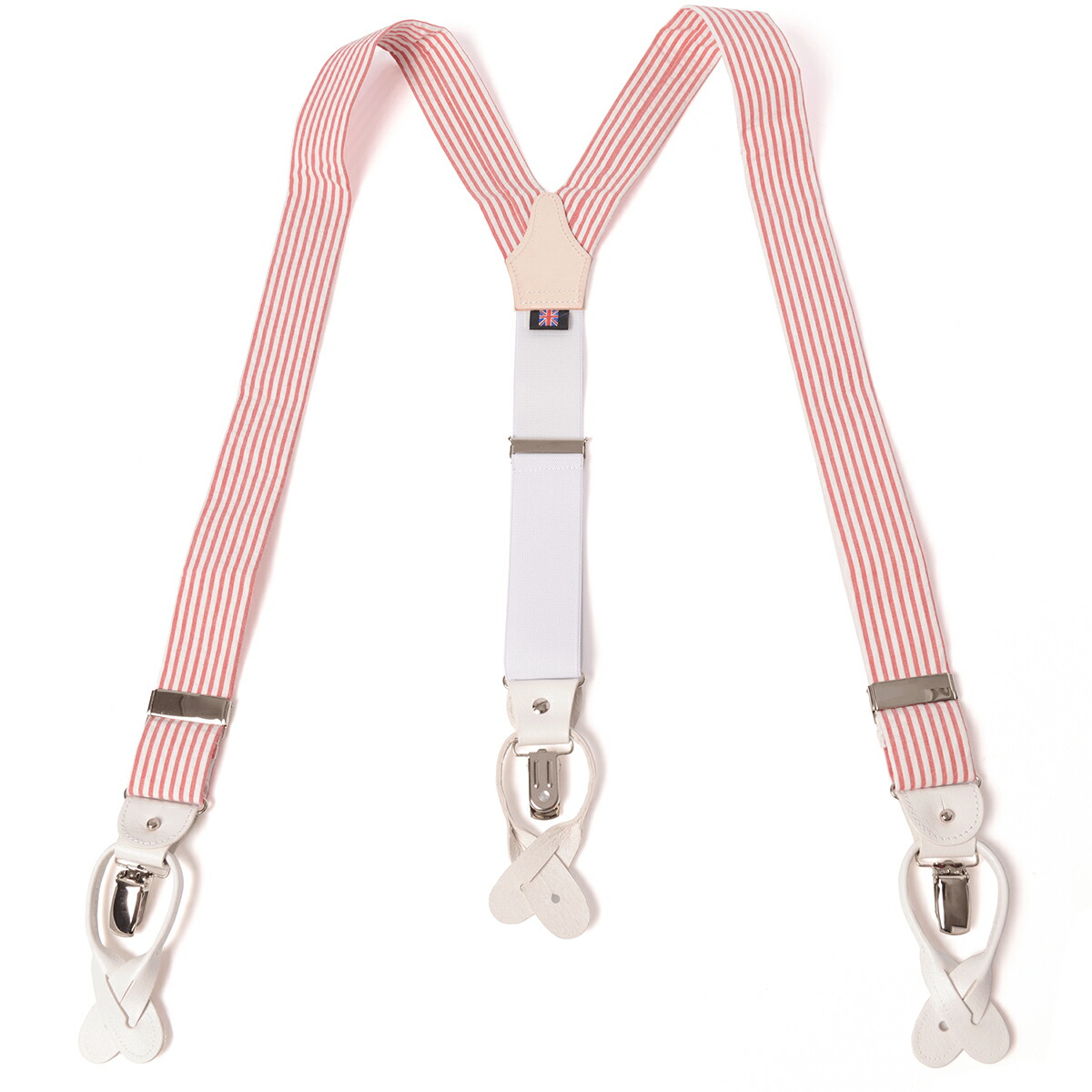 アルバートサーストン サスペンダー シアサッカー ストライプ レッド 生地タイプ Albert Thurston Seersucker Stripe Pattern Braces メンズ ブランド Prescriptionpillsonline Is