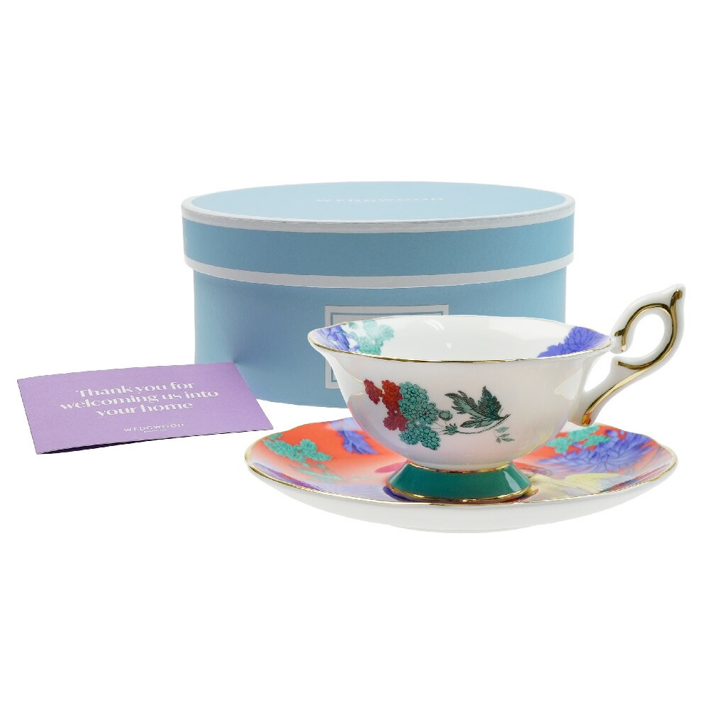 ウェッジウッド (WEDGWOOD) ワンダーラスト ゴールデンパロット 紅茶優勝杯＆平円盤