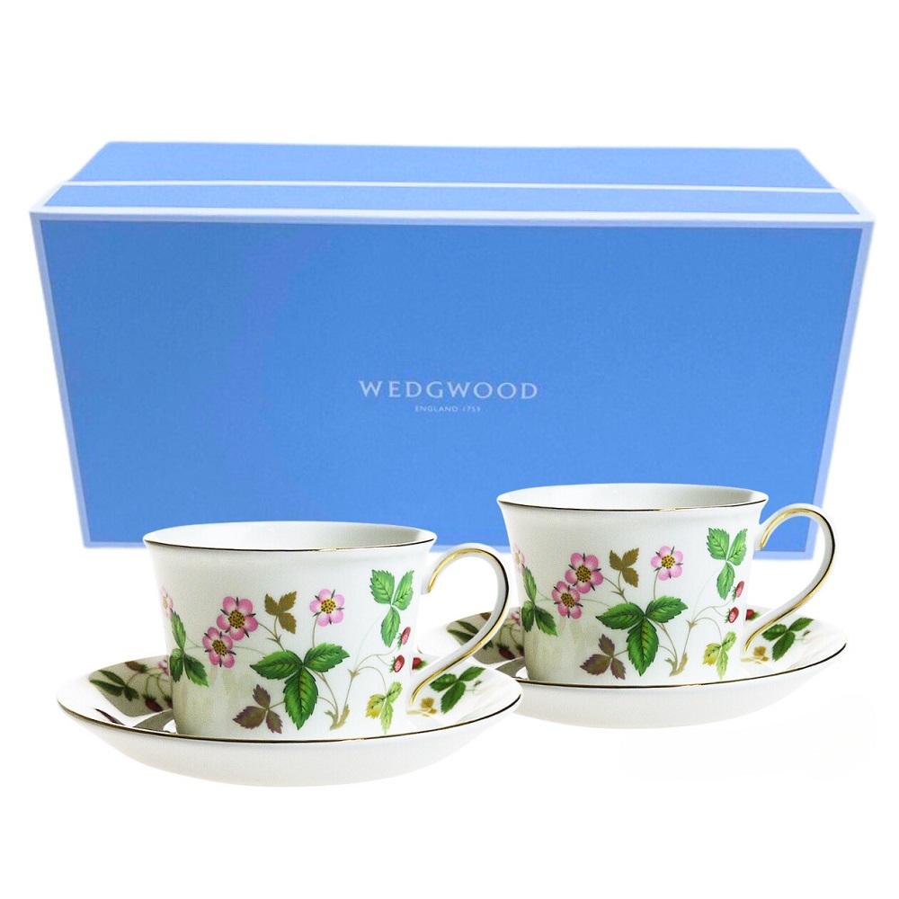 ウェッジウッド (WEDGWOOD) ワイルドストロベリー デルフィー 優勝杯＆平円盤 有りの実仕掛ける ブランド名BOX付き添い人