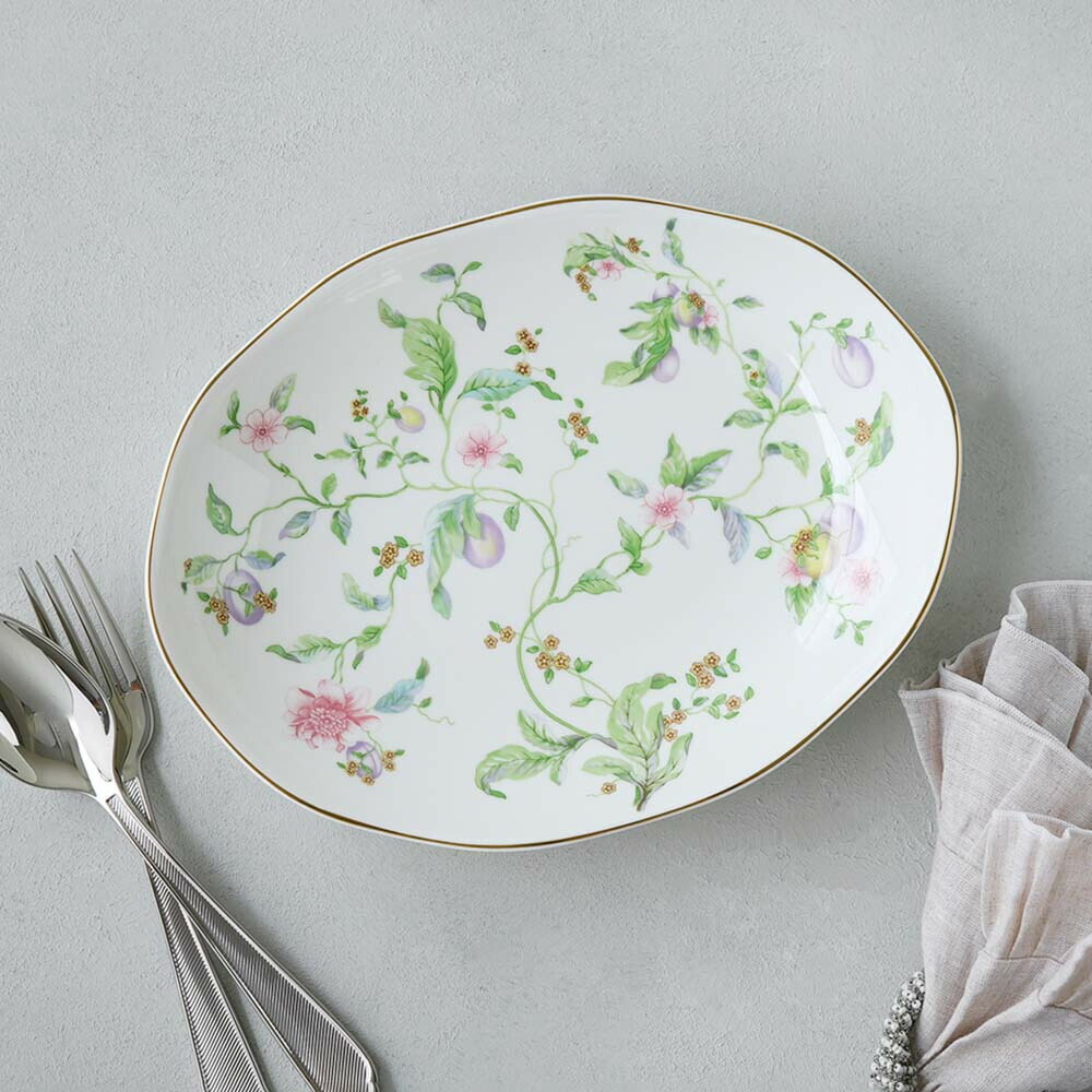 ウェッジウッド (WEDGWOOD) スウィートプラム オーバルディッシュ