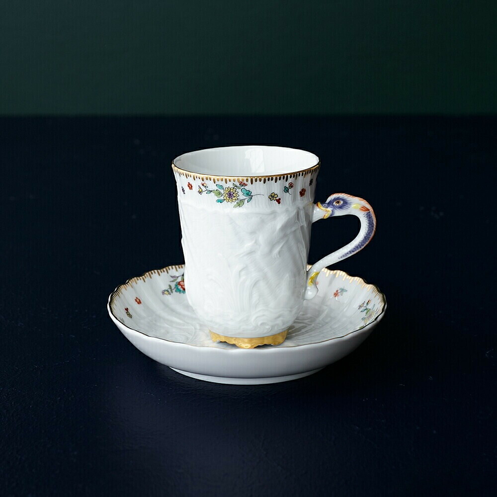 MEISSEN - マイセン　スワンレイク　ティーカップ＆花形ソーサ 000000000582_LhZkme6.jpg