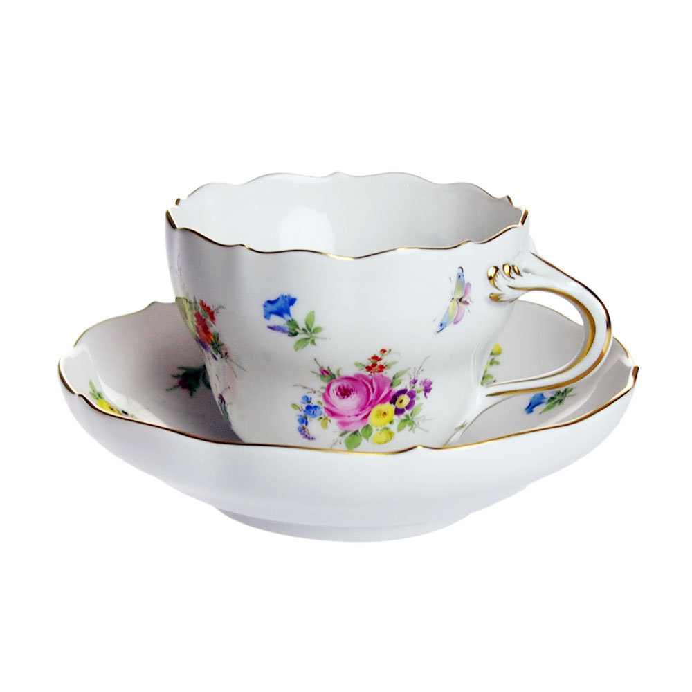マイセン (Meissen) スキャタードブーケ 珈琲優勝杯＆平円盤 582