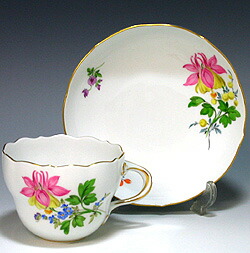 マイセン (Meissen) 2つ花 珈琲優勝杯＆平円盤582