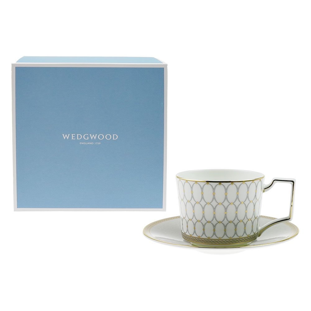 ウェッジウッド (WEDGWOOD) 文芸復興 薄墨色 紅茶優勝杯＆平円盤