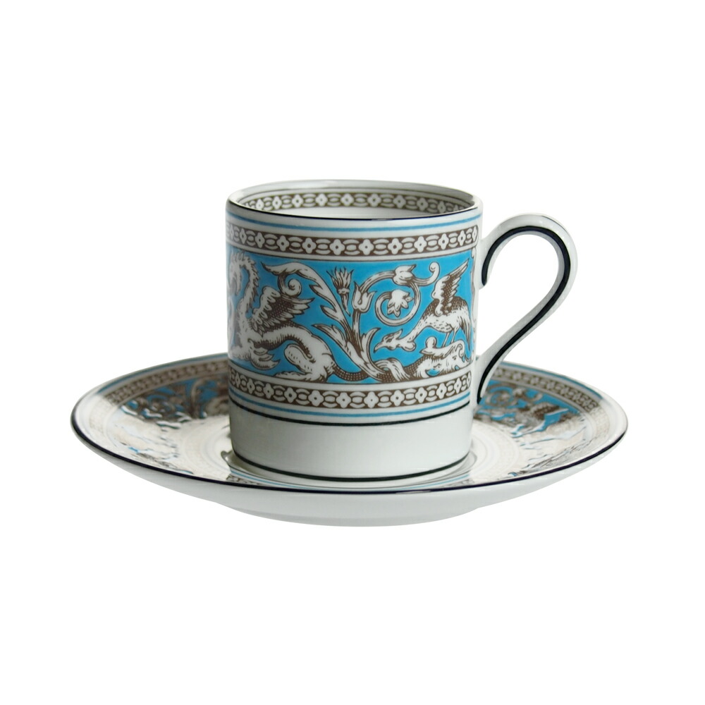 WEDGWOOD フロレンティーン 👗 サーモン 【ブルー】 マグ