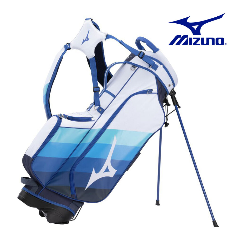 ミズノ Mizuno ジュニア 8.0型 スタンド式 キャディバッグ 45CM-01473 ホワイト×ネイビー 140タイプ 新古 ジュニア(ミズノ) MIZUNO 8.0型 軽量 スタンド式 120Cm 安い，新作