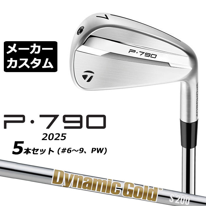 メーカーカスタムクラブ テーラーメイド P790 2025 アイアン 5本セット(#6-PW) 右用 Dynamic Gold HT スチールシャフト 日本正規品 TaylorMade|EX GOLF