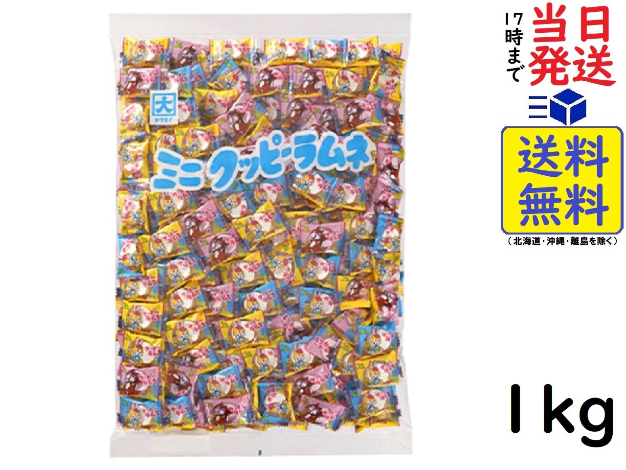 宅配便配送 カクダイ製菓 ミニ クッピーラムネ 1kg<br>賞味期限2024 05 14 fisd.