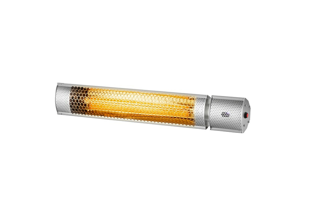 フェアリー ミドルレンジタイプ 2000W 壁・天井取付モデル カラー:シルバー(HEAT-C-202S)(コンフォー) 屋外 防水仕様 テラス グランピング 商業施設 工場 カフェ 公園 屋外ヒーター 省スペース 単相200V 送料無料(一部地域別途要見積)
