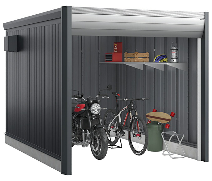 楽天市場】イナバ物置 バイクガレージアルシアフィット DM-2626HDB