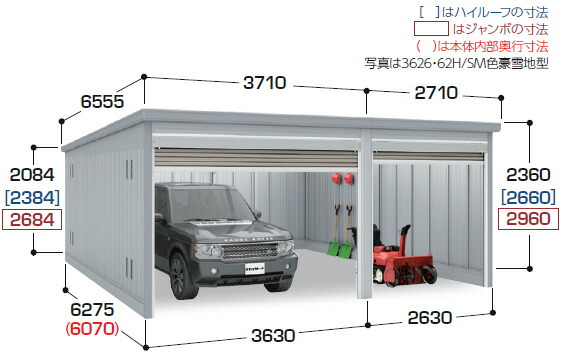 イナバガレージ ガレーディア GRN-3152H ハイルーフ 一般型 送料別途