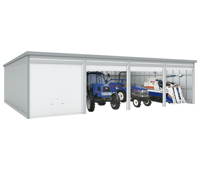 イナバ ガレージ ガレーディア GRN-3157JL-3 N 豪雪型 スノーグレー スノーグレー AFU64N イナバガレージ ガレーディア 3台以上収納タイプ（3連棟