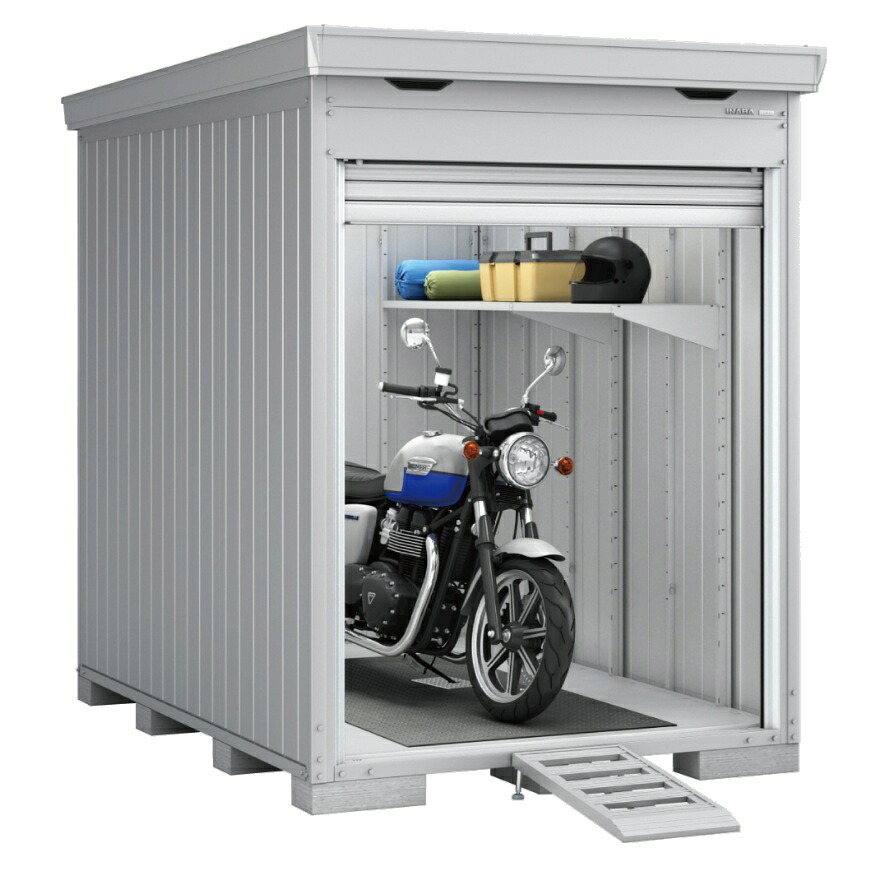 イナバ物置　バイク保管庫　FM-1826HYN【床付タイプ】（ハイルーフ/多雪型） バイクガレージ　バイク保管庫　屋外