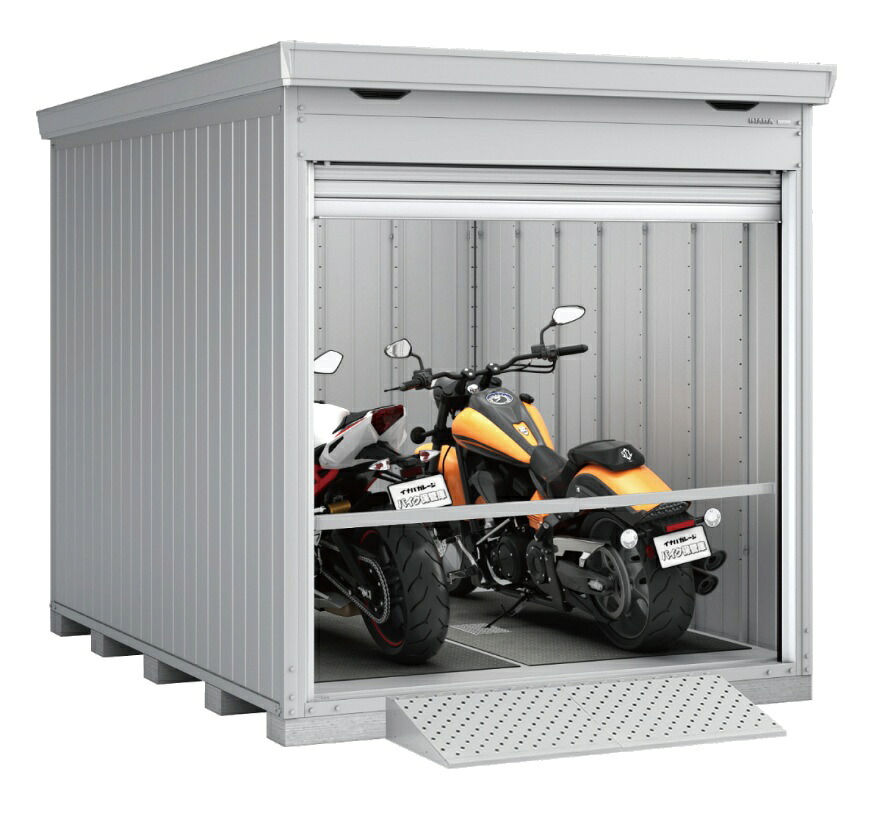 イナバ物置 バイク保管庫 FM-2230HYN【床付タイプ】(ハイルーフ/一般型)バイクガレージ バイク保管庫 屋外|エクシーズ
