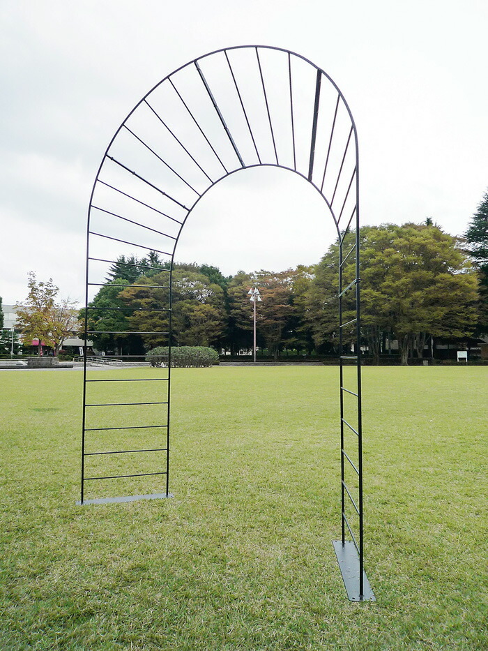 ピーコックアーチ形（36455）（ジャーねじ釘商事）エクステリア ガーデニング 園芸 庭からだ付き 黒いこと 黒 アイアン ガーデンファニチャー-エクステリア・ガーデンファニチャー