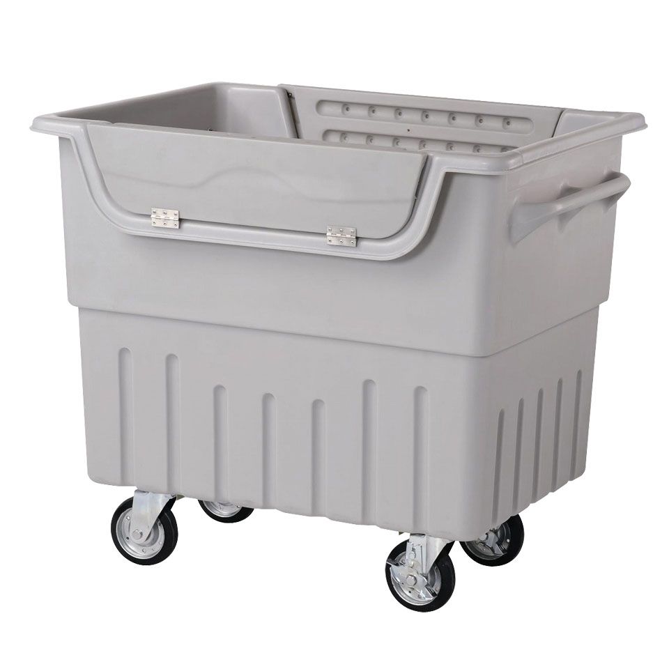 ジャンカート　JC440C　サイドパネル付　内容量約440L(水溜めは340L）約1070 × 780 × 955mm（ミヅシマ工業）分別屑入　大型カート　ゴミ箱　屑カゴ　施設用品　ポリエチレン製　キャスター付き　排水栓・口付　ゴミ保管庫　組立済出荷