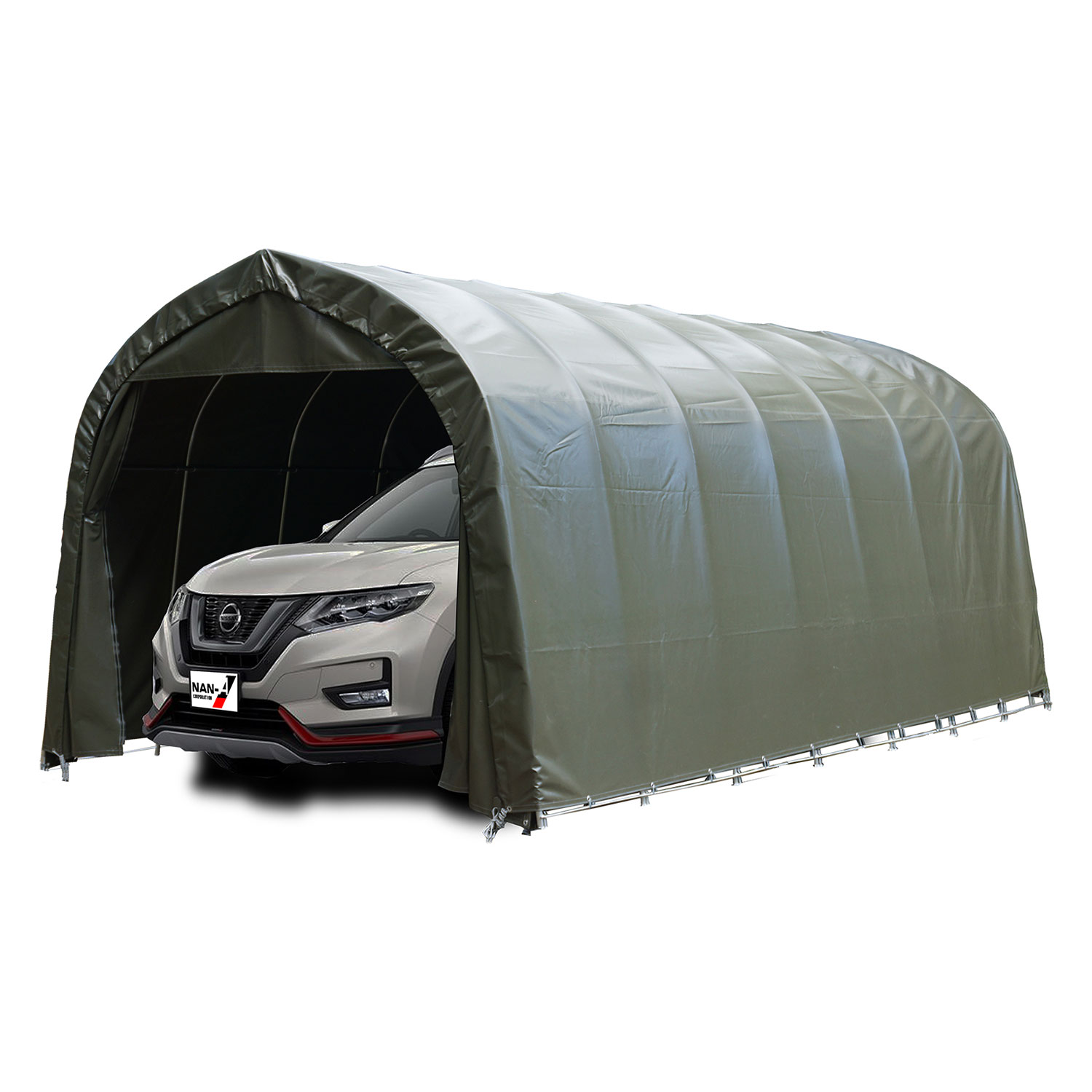 【送料無料・一部地域別途送料お見積り】 パイプ車庫（埋込み式）3256U ◆法人様限定商品、個人宅送料別途お見積り（南栄工業） 普通小型車用　パイプ　車庫　物置　作業スペース　収納