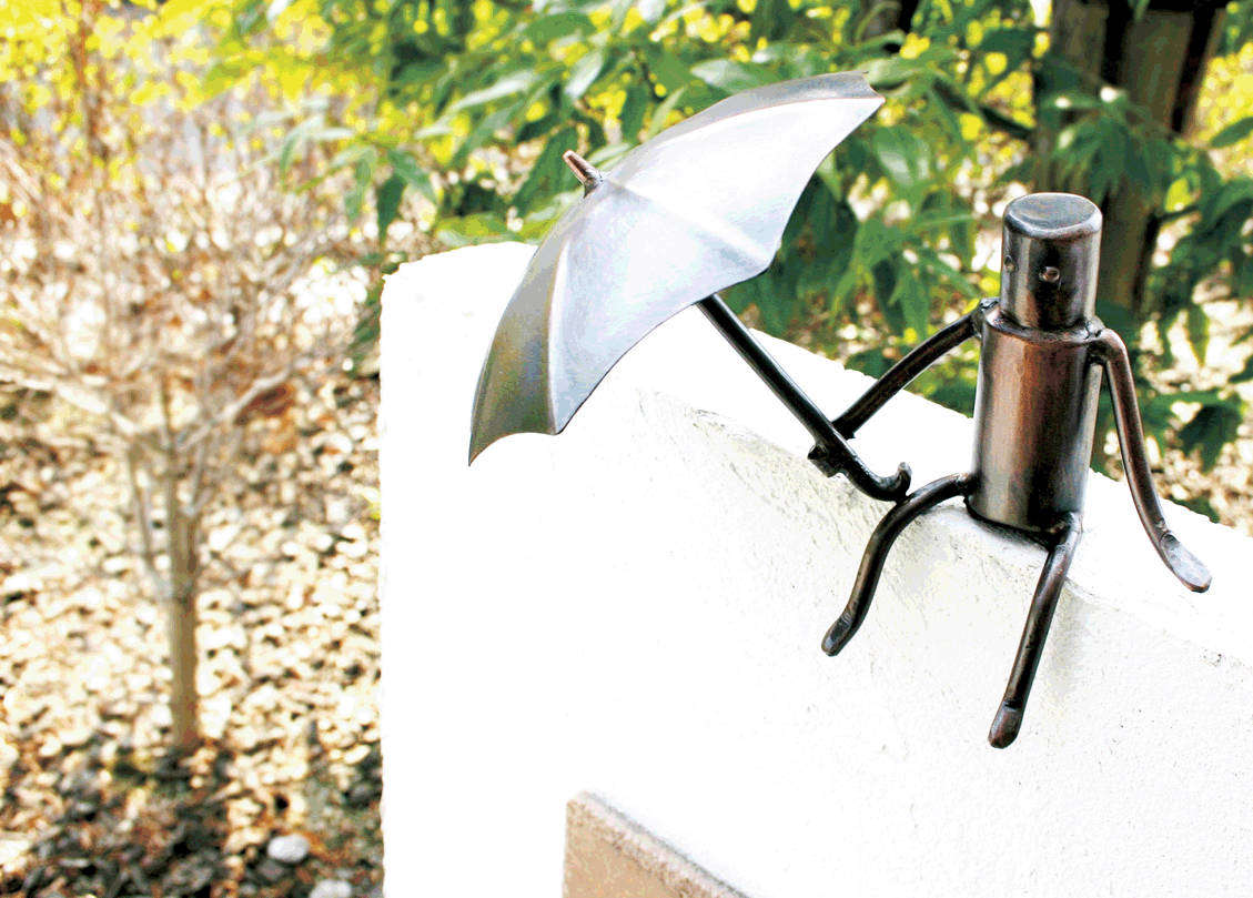 楽天市場】ガーデングッズ 表札の守り人 GGET-3 オブジェ 白御影石