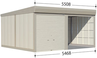 タクボ屋根裏部屋 車宿りバス発着場カールフォーマ CS-S5460（多雪型・判定基準大屋根） 2連棟