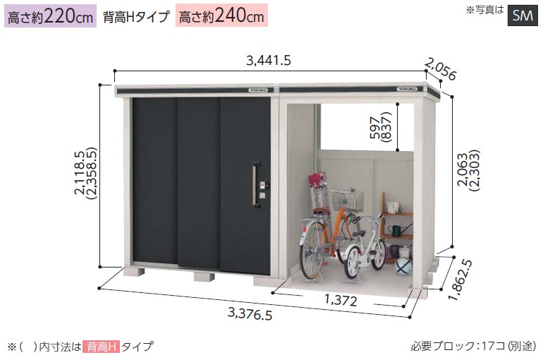 【判定基準精神的な統合工事費込】ヨド屋根裏部屋 エルモコンビLMD-1818+LKD1518 判定基準高印字機 原則として型室外 物置き 貨物輸送無料