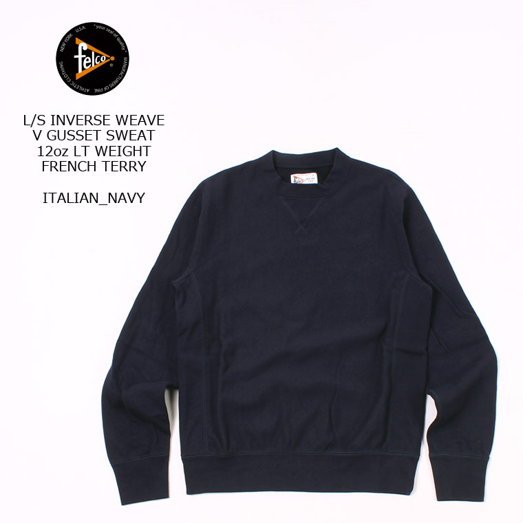 【楽天市場】FELCO (フェルコ) DOUBLE V GUSSET 16oz NEW HEAVY WEIGHT TERRY INVERSE  WEAVE SWEAT CREW NECK - BLACK トレーナー メンズ : Explorer