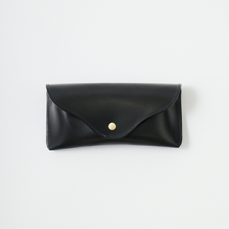 BEORMA LEATHER COMPANY (ベオーマレザーカンパニー) BRIDLE LEATHER SPECTACLE CASE - BLACK ブライドルレザー 眼鏡容れもの
