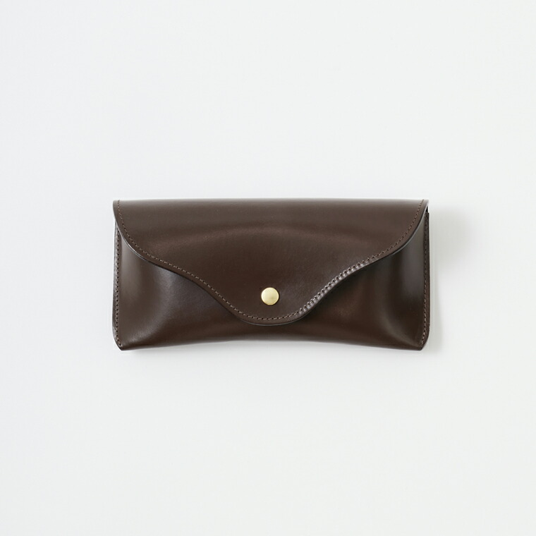 BEORMA LEATHER COMPANY (ベオーマレザーカンパニー) BRIDLE LEATHER SPECTACLE CASE - DARK BROWN ブライドルレザー 眼鏡容れもの